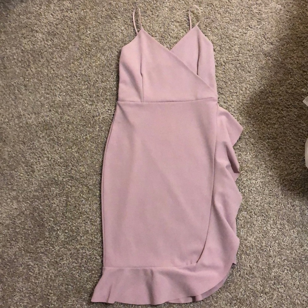 Pretty little things purple wrap midi dress